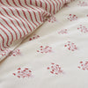 Emily Bond Hand Gathered Posy Duvet Cover Bedding Set Cream Red