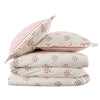 Emily Bond Hand Gathered Posy Duvet Cover Bedding Set Cream Red