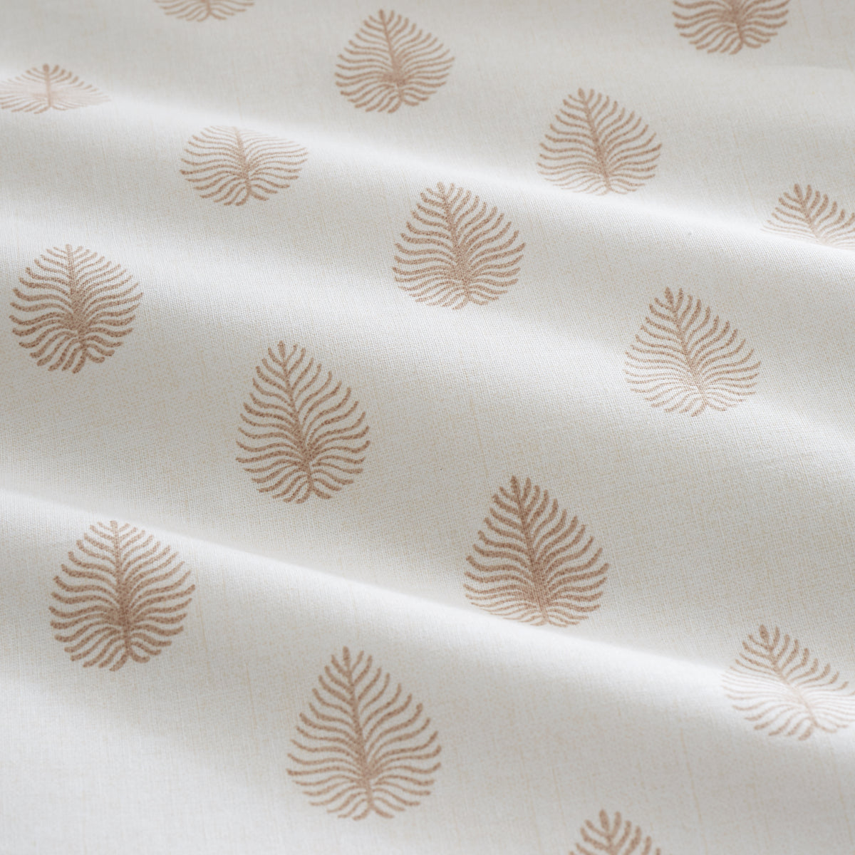 Emily Bond Jaipur Leaves Duvet Cover Bedding Set Cream Natural