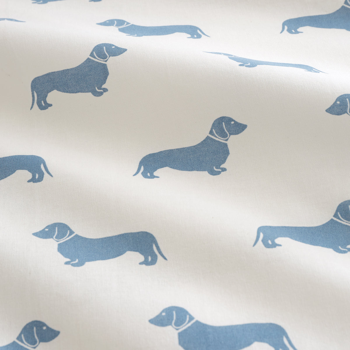 Emily Bond Peggy Daschund Duvet Cover Bedding Set Cream Blue
