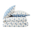 Emily Bond Peggy Daschund Duvet Cover Bedding Set Cream Blue