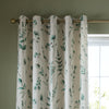 Catherine Lansfield Watercolour Leaves Ready Made Eyelet Curtains Natural Green