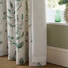 Catherine Lansfield Watercolour Leaves Ready Made Eyelet Curtains Natural Green