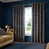 Catherine Lansfield Hedgerow Hopper Ready Made Eyelet Curtains Navy
