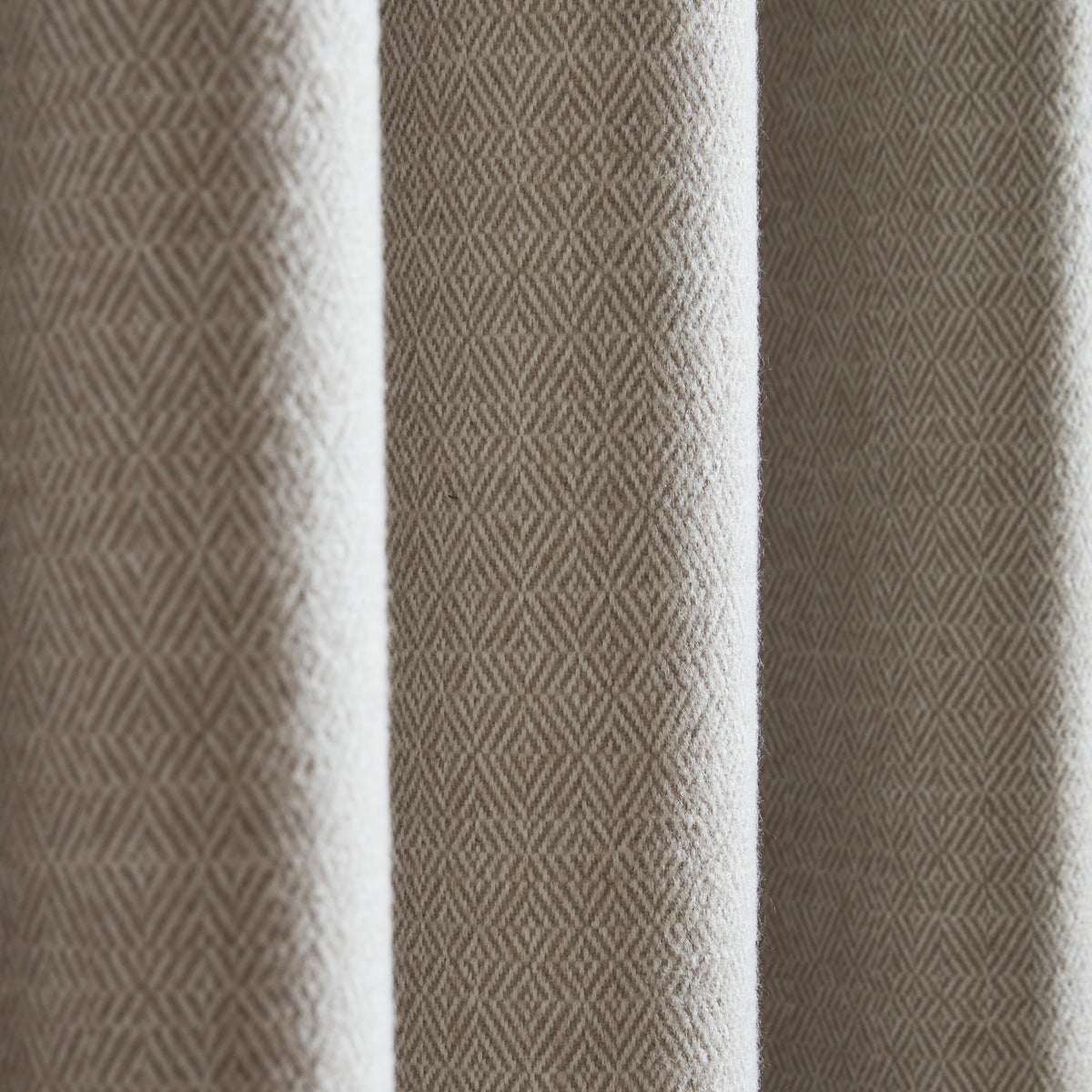 Catherine Lansfield Brushed Texture Ruffle Top Ready Made Pencil Pleat Curtains Natural