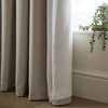 Catherine Lansfield Brushed Texture Ruffle Top Ready Made Pencil Pleat Curtains Natural