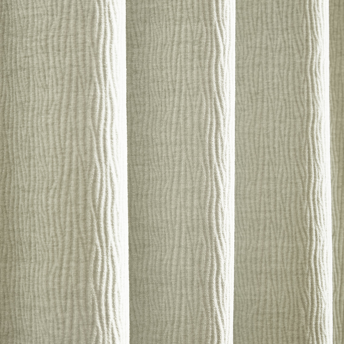 Catherine Lansfield Crinkle Chenille Ready Made Eyelet Curtains Natural