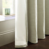 Catherine Lansfield Crinkle Chenille Ready Made Eyelet Curtains Natural