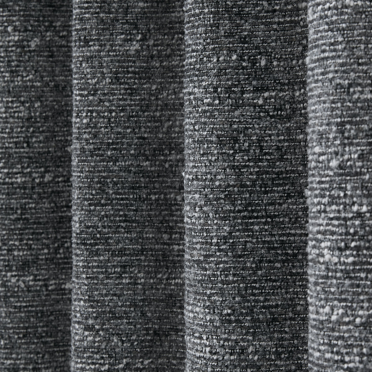 Catherine Lansfield Chunky Boucle Ready Made Eyelet Curtains Charcoal