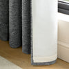 Catherine Lansfield Chunky Boucle Ready Made Eyelet Curtains Charcoal