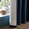 Catherine Lansfield Super Thermal Blackout Matt Velour Ready Made Eyelet Blackout Curtains Navy