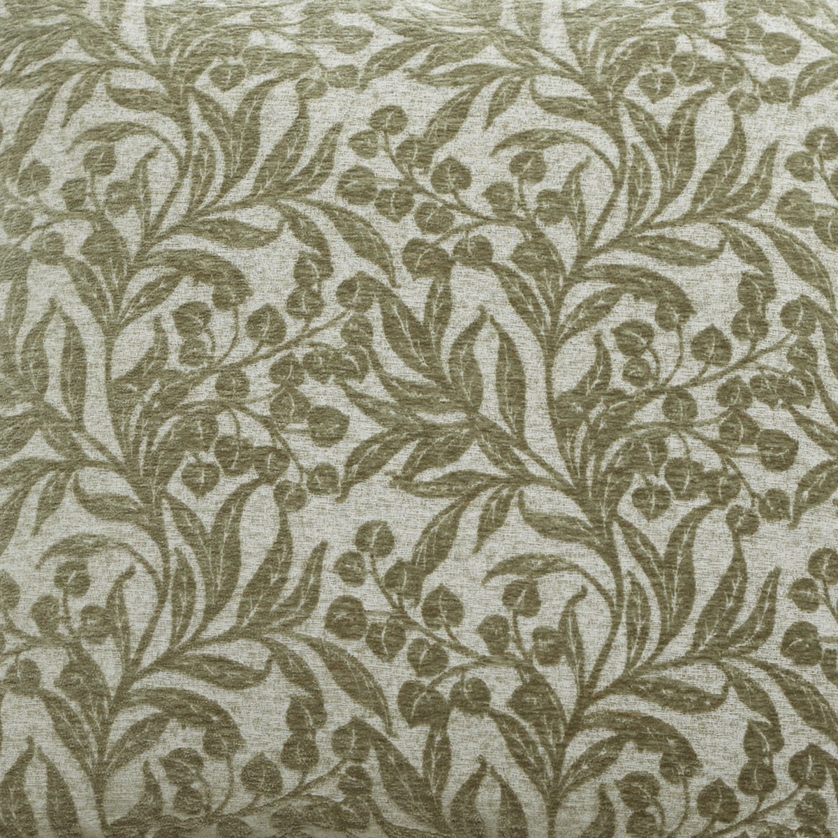 Bianca Chenille Leaves 50cm x 50cm Filled Cushion Green
