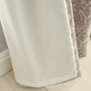 Bianca Chenille Leaves Ready Made Eyelet Curtains Natural