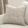 Bianca Chenille Leaves 50cm x 50cm Filled Cushion Natural
