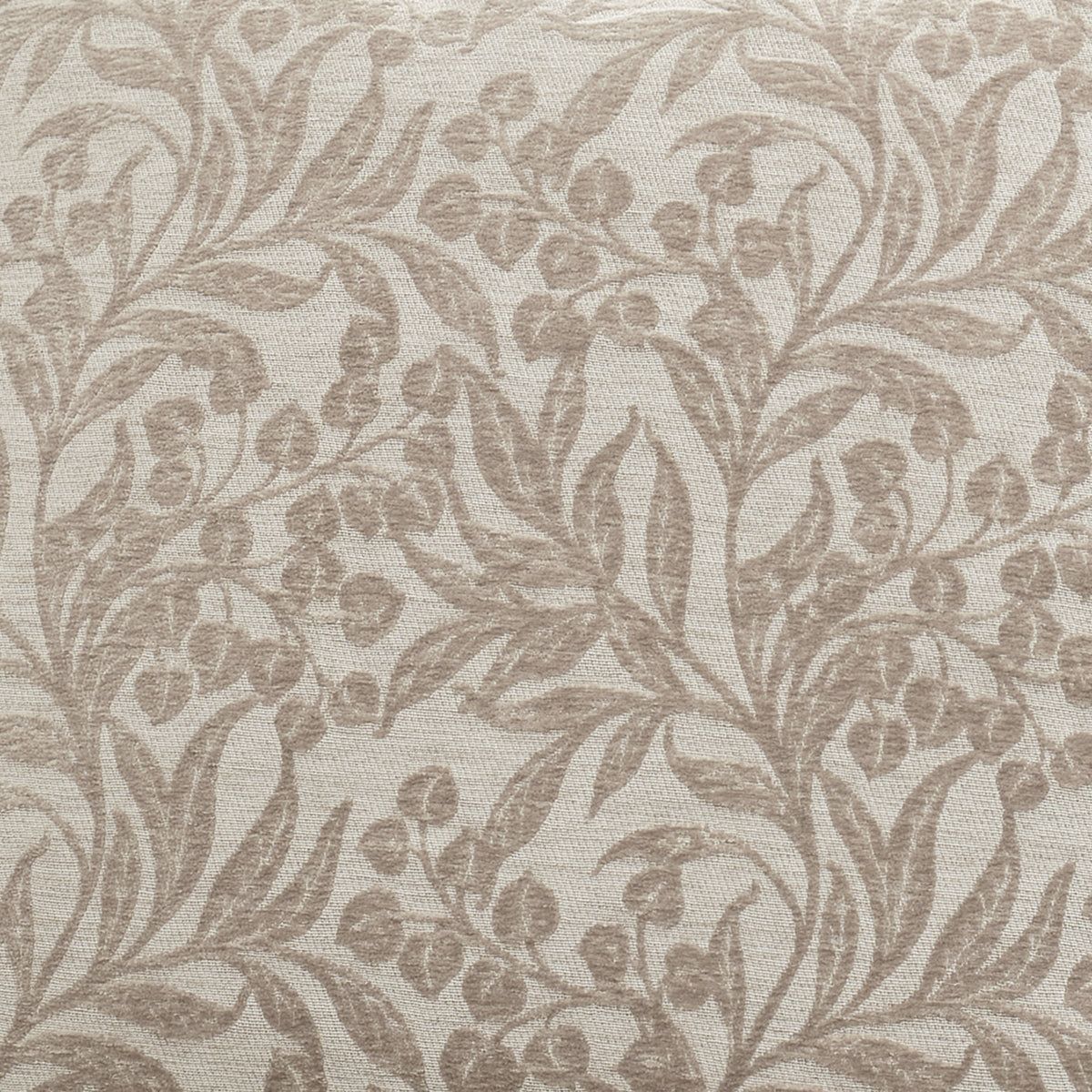 Bianca Chenille Leaves 50cm x 50cm Filled Cushion Natural