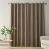 Bianca Chenille Stripe Ready Made Eyelet Curtains Natural