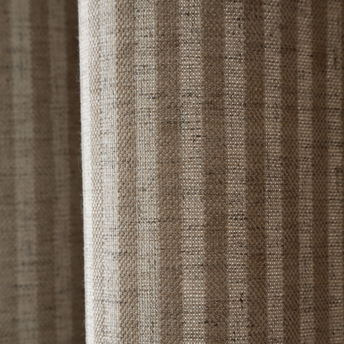 Bianca Chenille Stripe Ready Made Eyelet Curtains Natural