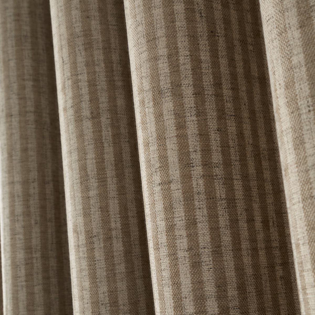 Bianca Chenille Stripe Ready Made Eyelet Curtains Natural