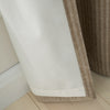 Bianca Chenille Stripe Ready Made Eyelet Curtains Natural