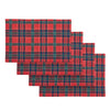 Catherine Lansfield Christmas Tartan Check Pack of Four Placemats 30cm x 46cm Red Green