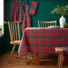 Catherine Lansfield Christmas Tartan Check Table Cloth Red Green
