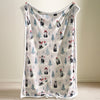 Catherine Lansfield Christmas Sherpa Penguins Throw Natural