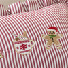 Catherine Lansfield Christmas Gingerbread Stripe 30cm x 50cm Filled Cushion Natural
