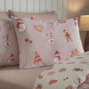 Catherine Lansfield Christmas Gingerbread Stripe Duvet Cover Bedding Set Natural