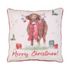 Catherine Lansfield Merry Christmoo 45cm x 45cm Filled Cushion Natural