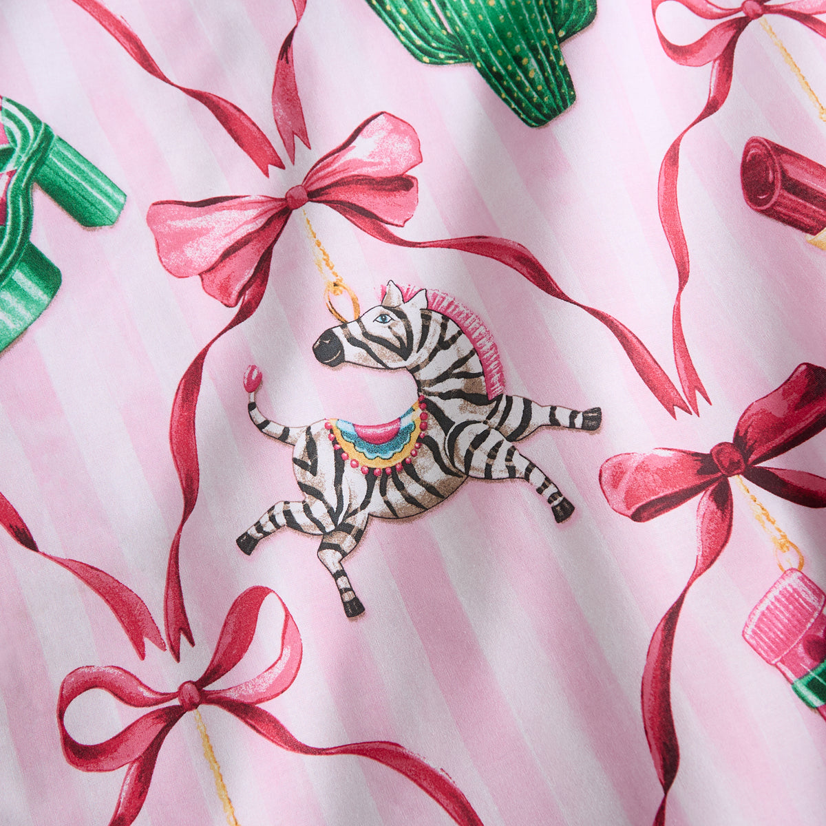 Catherine Lansfield Christmas Kitsch Duvet Cover Bedding Set Pink