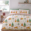 Catherine Lansfield Capybara Christmas Duvet Cover Bedding Set Cream