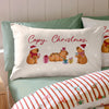 Catherine Lansfield Capybara Christmas Duvet Cover Bedding Set Cream