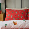 Catherine Lansfield Christmas Robins Duvet Cover Bedding Set Red