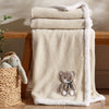 Catherine Lansfield Sherpa Teddy Bear Throw Natural