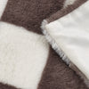 Catherine Lansfield Cosy Soft Checkerboard Throw Chocolate