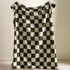 Catherine Lansfield Cosy Soft Checkerboard Throw Green