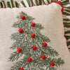 Catherine Lansfield Frilled Christmas Tree 45cm x 45cm Filled Cushion Green