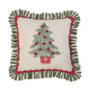 Catherine Lansfield Frilled Christmas Tree 45cm x 45cm Filled Cushion Green