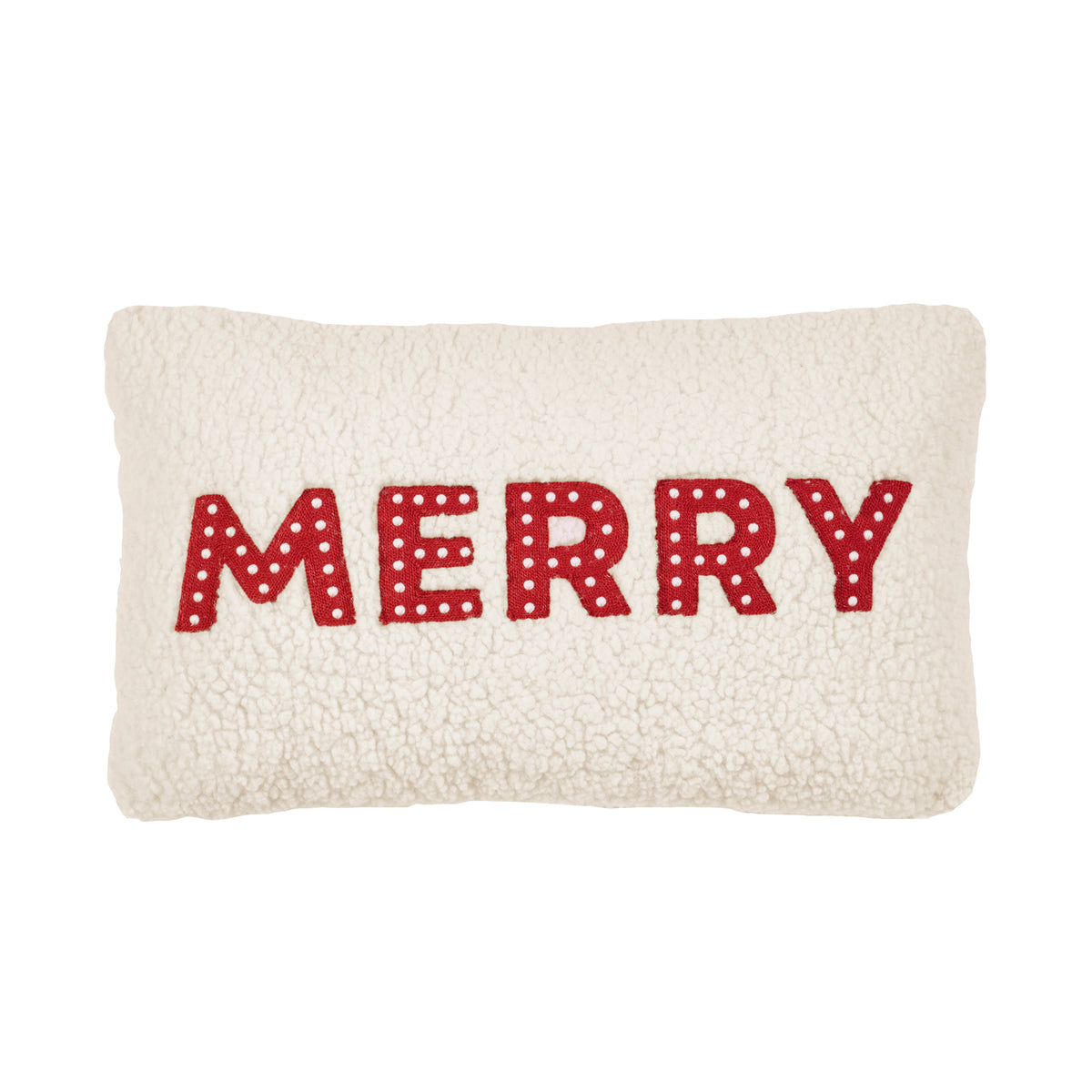 Catherine Lansfield Merry Boucle 30cm x 50cm Filled Boudoir White Red