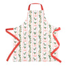 Catherine Lansfield Christmas Holly Stripe Apron Cream Red