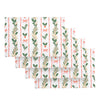 Catherine Lansfield Christmas Holly Stripe Pack of Four Placemats 30cm x 46cm Cream Red