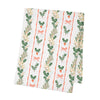 Catherine Lansfield Christmas Holly Stripe Table Cloth Cream Red