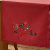 Catherine Lansfield Christmas Holly Stripe 33cm x 220cm Runner Cream Red