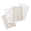 Catherine Lansfield Christmas Holly Stripe Tea Towel Cream Red