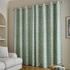 Catherine Lansfield Arla Floral Ready Made Eyelet Curtains Green