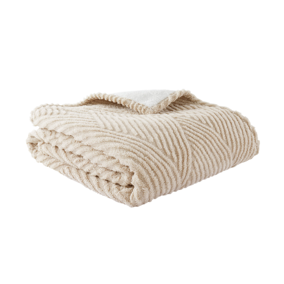 Catherine Lansfield Super Thermal Throw 200cm x 220cm Bedspread Natural
