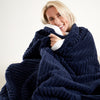 Catherine Lansfield Super Thermal Throw 200cm x 220cm Bedspread Navy