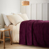 Catherine Lansfield Super Thermal Throw 200cm x 220cm Bedspread Plum