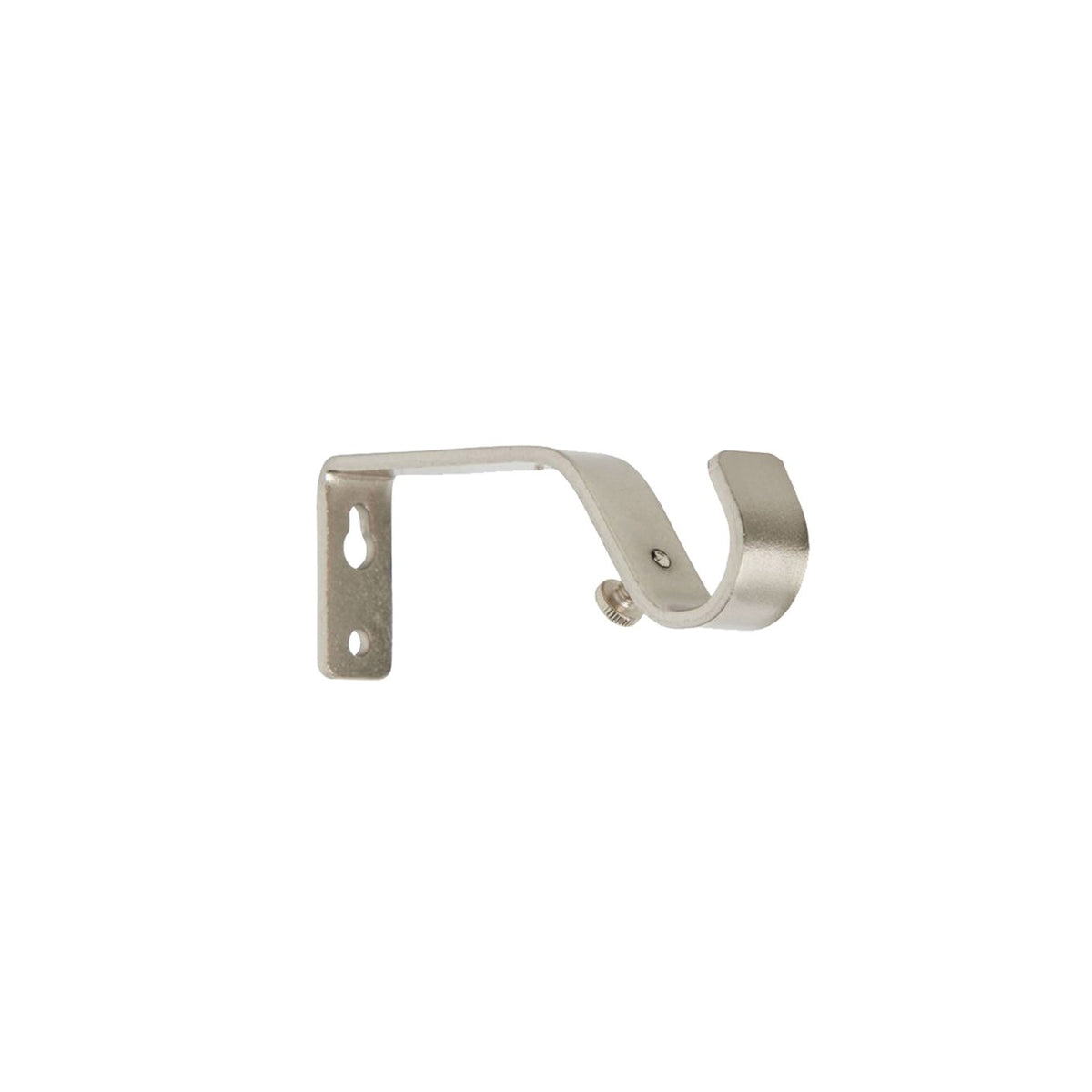 35mm Ball Fixed Metal Curtain Pole Satin Silver