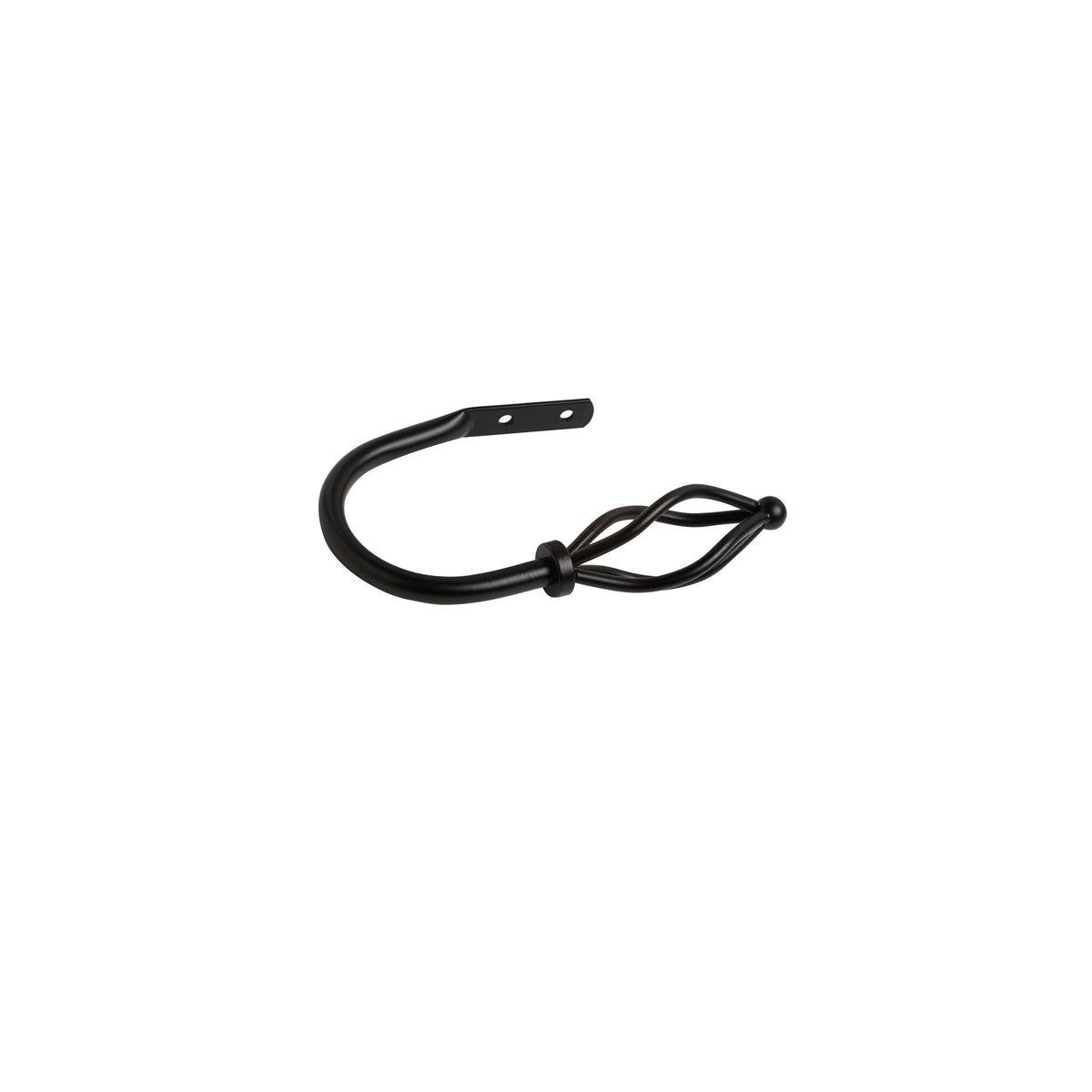 County 19mm Bay Window Curtain Poles Black